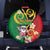 Vanuatu Christmas Spare Tire Cover Funny Santa with Namele and Boar Tusk Tribal - Polynesian Pride