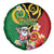 Vanuatu Christmas Spare Tire Cover Funny Santa with Namele and Boar Tusk Tribal - Polynesian Pride