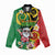 Vanuatu Christmas Women Casual Shirt Funny Santa with Namele and Boar Tusk Tribal - Polynesian Pride