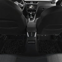 Hawaiian Tribal Tattoo and Plumeria Car Mats Polynesian Pattern Rainbow