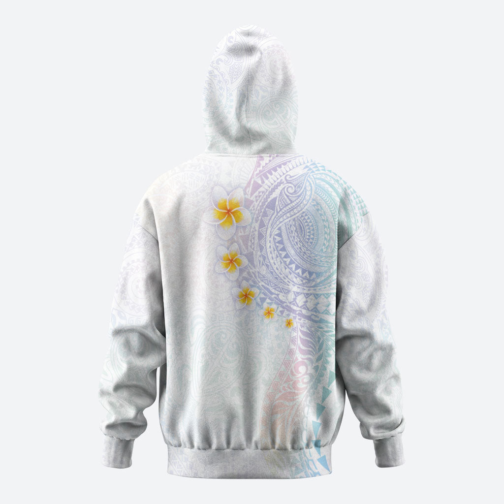 Hawaiian Tribal Tattoo and Plumeria Hoodie Polynesian Pattern Sweet LT03 - Polynesian Pride