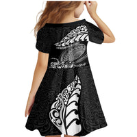 New Zealand Rugby Family Matching Mermaid Dress and Hawaiian Shirt Maori Warrior Rugby Silver Fern Tribal Pattern LT03 - Polynesian Pride