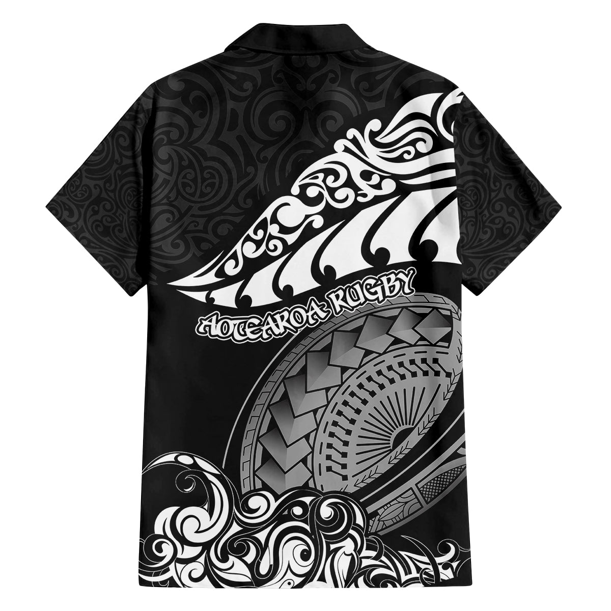 New Zealand Rugby Family Matching Summer Maxi Dress and Hawaiian Shirt Maori Warrior Rugby Silver Fern Tribal Pattern LT03 - Polynesian Pride