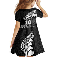 Custom New Zealand Rugby Family Matching Summer Maxi Dress and Hawaiian Shirt Maori Warrior Rugby Silver Fern Tribal Pattern LT03 - Polynesian Pride