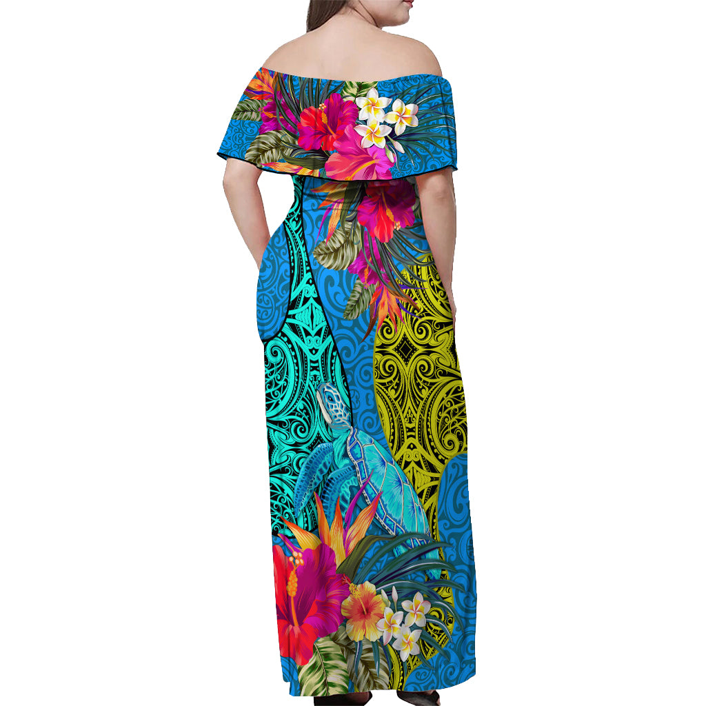 polynesian-off-shoulder-maxi-dress-the-turtle-jung-flower-with-maori-pattern-ethnic-style