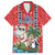 Hawaii Christmas Family Matching Summer Maxi Dress and Hawaiian Shirt The Santa Surfing Hawaii Xmas Style LT03 Dad's Shirt - Short Sleeve Red - Polynesian Pride