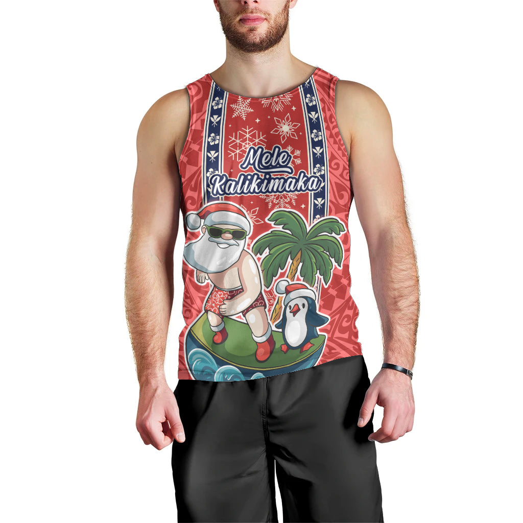 Hawaii Christmas Men Tank Top The Santa Surfing Hawaii Xmas Style LT03 - Polynesian Pride