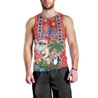 Hawaii Christmas Men Tank Top The Santa Surfing Hawaii Xmas Style LT03 - Polynesian Pride