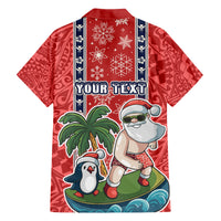 Custom Hawaii Christmas Family Matching Tank Maxi Dress and Hawaiian Shirt The Santa Surfing Hawaii Xmas Style LT03 - Polynesian Pride
