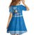 Hawaii Mele Kalikimaka Family Matching Off Shoulder Maxi Dress and Hawaiian Shirt Santa Riding The DolPhin Mix Kakau Pattern Blue Style LT03 - Polynesian Pride