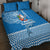 Hawaii Mele Kalikimaka Quilt Bed Set Santa Riding The DolPhin Mix Kakau Pattern Blue Style LT03 - Polynesian Pride