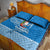 Hawaii Mele Kalikimaka Quilt Bed Set Santa Riding The DolPhin Mix Kakau Pattern Blue Style LT03 - Polynesian Pride