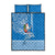 Custom Hawaii Mele Kalikimaka Quilt Bed Set Santa Riding The DolPhin Mix Kakau Pattern Blue Style LT03 Blue - Polynesian Pride