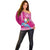 Hawaii Mele Kalikimaka Off Shoulder Sweater Santa Riding The DolPhin Mix Kakau Pattern Pink Style LT03 - Polynesian Pride