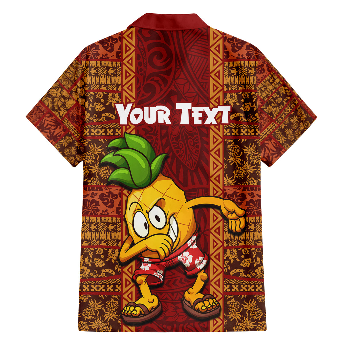 Custom Hawaii Family Matching Off Shoulder Short Dress and Hawaiian Shirt Aloha Funny Pineapple Mix Kakau Hawaiian Tribal LT03 - Polynesian Pride