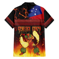 Samoan Siva Afi Family Matching Puletasi and Hawaiian Shirt Tribal Performers of Samoan Fire Knife Dancing LT03 - Polynesian Pride