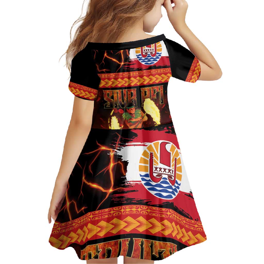 Tahitian Siva Afi Family Matching Off Shoulder Maxi Dress and Hawaiian Shirt Tribal Performers of Tahitian Fire Knife Dancing LT03 - Polynesian Pride