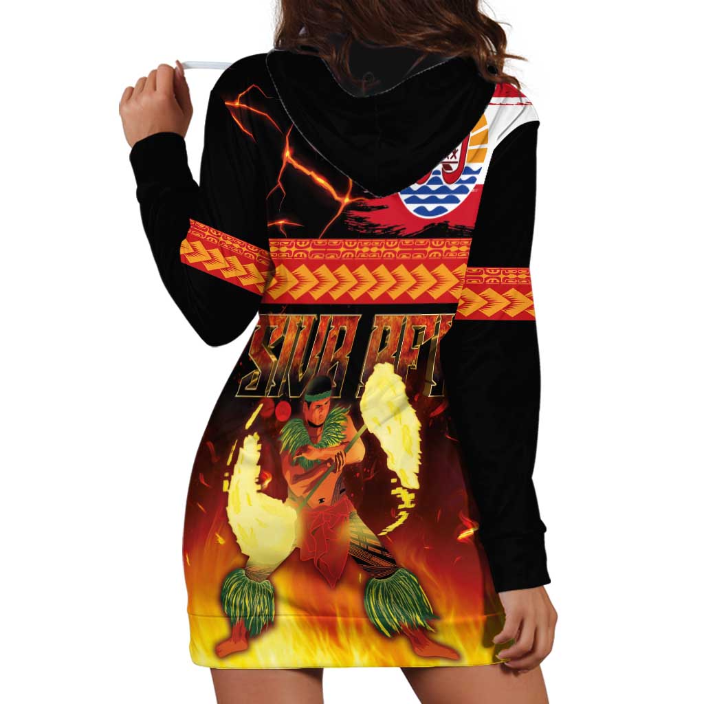 Tahitian Siva Afi Hoodie Dress Tribal Performers of Tahitian Fire Knife Dancing LT03 - Polynesian Pride