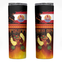 Tahitian Siva Afi Skinny Tumbler Tribal Performers of Tahitian Fire Knife Dancing LT03 Black - Polynesian Pride