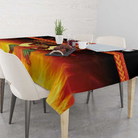Tahitian Siva Afi Tablecloth Tribal Performers of Tahitian Fire Knife Dancing LT03 - Polynesian Pride