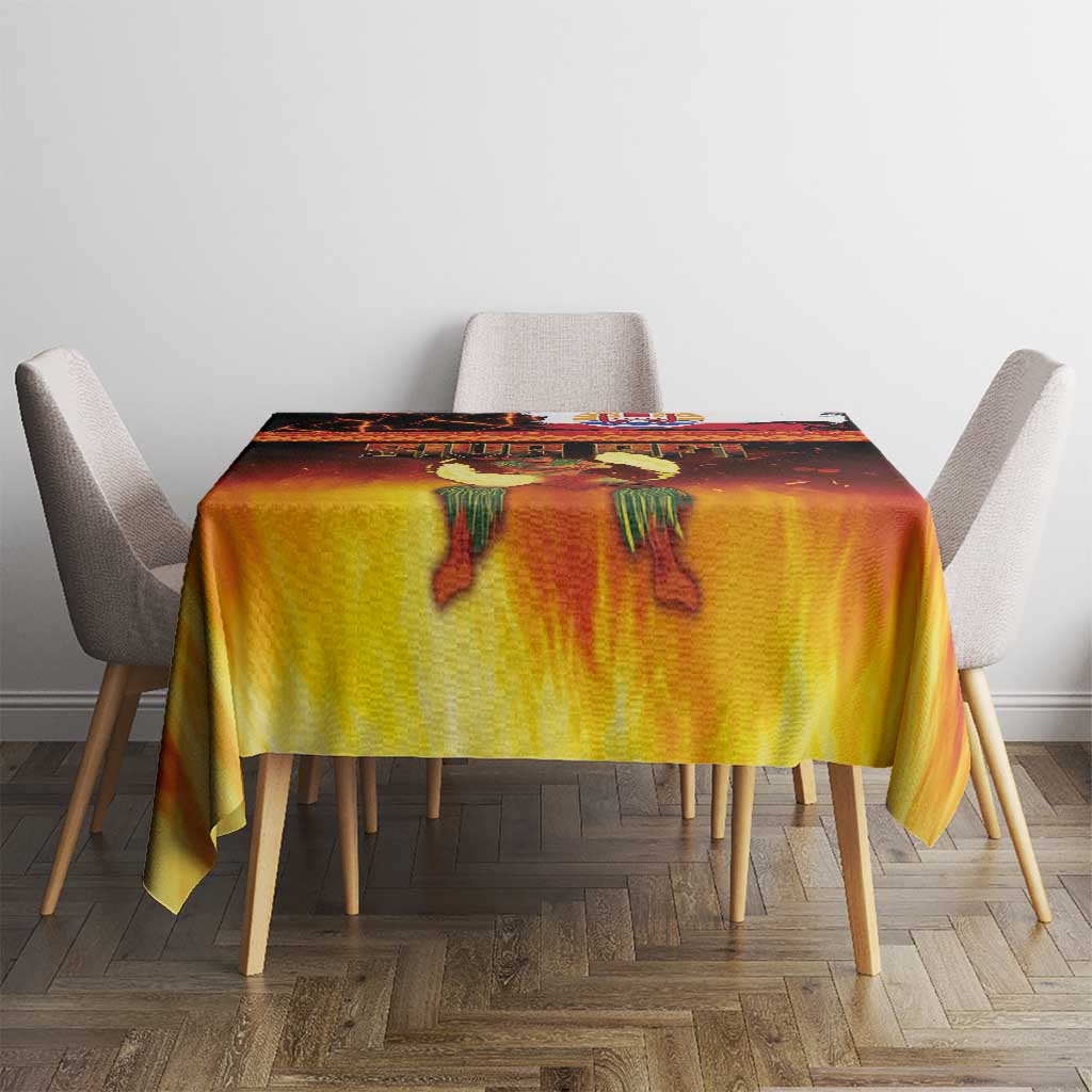 Tahitian Siva Afi Tablecloth Tribal Performers of Tahitian Fire Knife Dancing LT03 - Polynesian Pride
