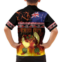 Aotearoa Siva Afi Family Matching Long Sleeve Bodycon Dress and Hawaiian Shirt Tribal Performers of Aotearoa Fire Knife Dancing LT03 - Polynesian Pride