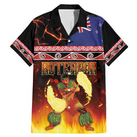 Aotearoa Siva Afi Family Matching Mermaid Dress and Hawaiian Shirt Tribal Performers of Aotearoa Fire Knife Dancing LT03 Dad's Shirt - Short Sleeve Black - Polynesian Pride