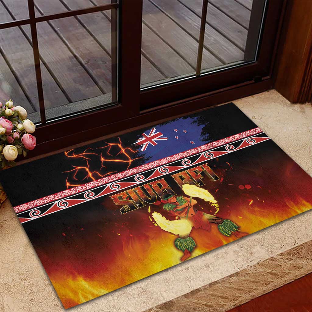 Aotearoa Siva Afi Rubber Doormat Tribal Performers of Aotearoa Fire Knife Dancing