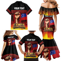 Personalised Samoan Spirit - Samoa Tribal Heritage Family Matching Mermaid Dress and Hawaiian Shirt LT03 - Polynesian Pride