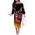 Personalised Samoan Spirit - Samoa Tribal Heritage Family Matching Off The Shoulder Long Sleeve Dress and Hawaiian Shirt