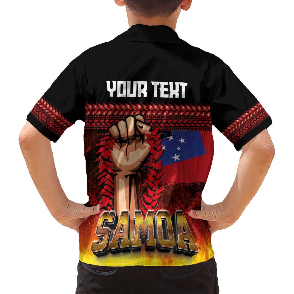 Personalised Samoan Spirit - Samoa Tribal Heritage Family Matching Off Shoulder Maxi Dress and Hawaiian Shirt LT03 - Polynesian Pride