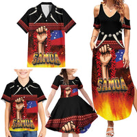 Personalised Samoan Spirit - Samoa Tribal Heritage Family Matching Summer Maxi Dress and Hawaiian Shirt LT03 - Polynesian Pride