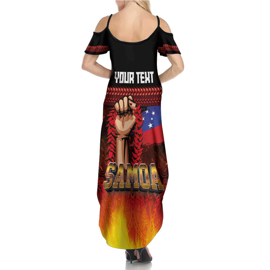 Personalised Samoan Spirit - Samoa Tribal Heritage Family Matching Summer Maxi Dress and Hawaiian Shirt LT03 - Polynesian Pride