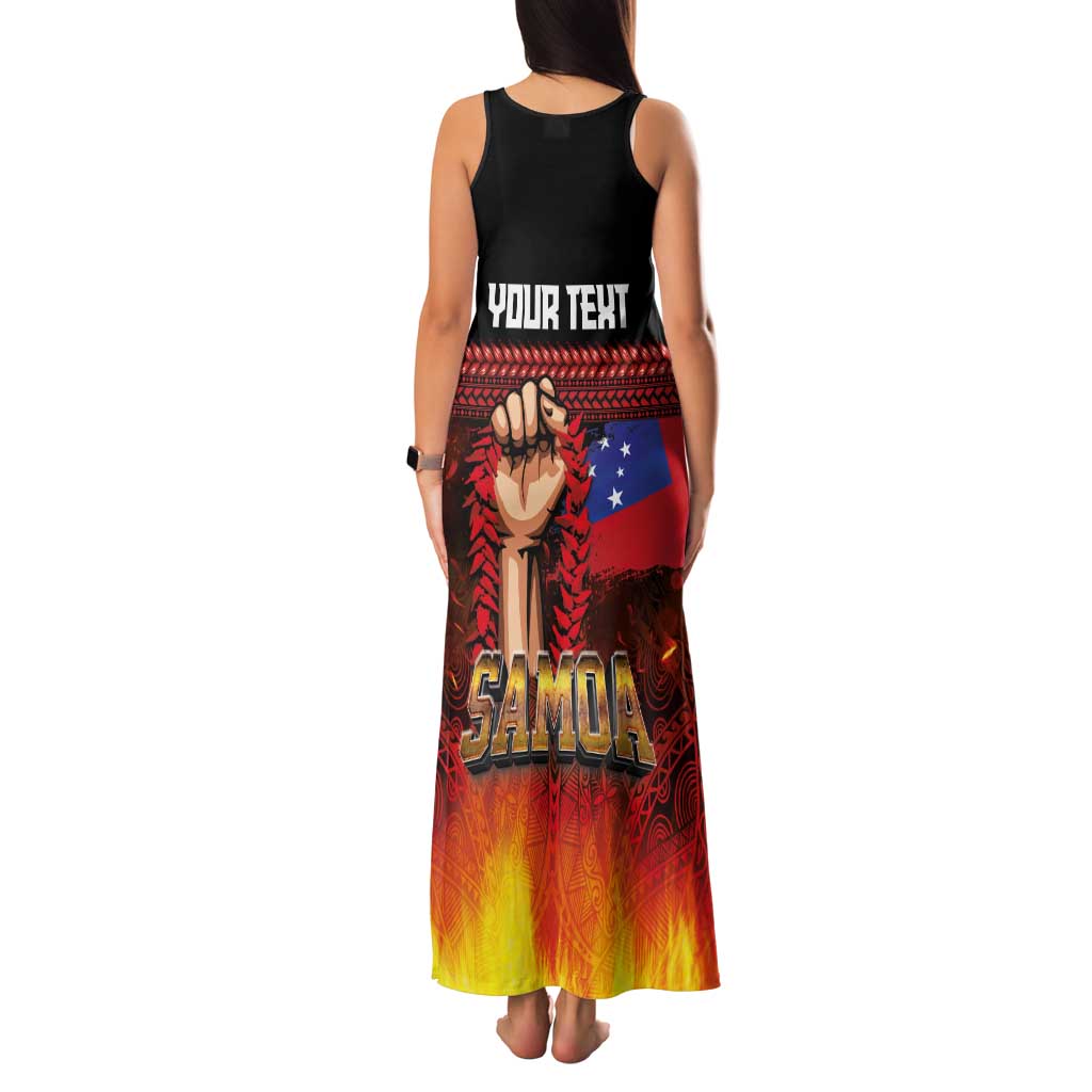 Personalised Samoan Spirit - Samoa Tribal Heritage Family Matching Tank Maxi Dress and Hawaiian Shirt LT03 - Polynesian Pride