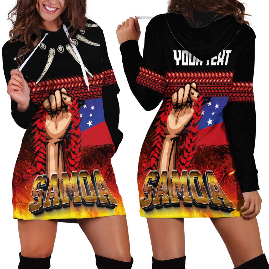 Personalised Samoan Spirit - Samoa Tribal Heritage Hoodie Dress