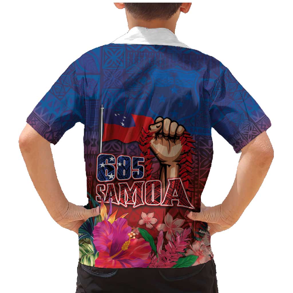 Proud of Samoa Family Matching Mermaid Dress and Hawaiian Shirt Ula Nifo with Samoa 685 and Hibiscus Tapa Tribal Pattern LT03 - Polynesian Pride