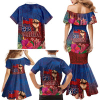 Proud of Samoa Family Matching Mermaid Dress and Hawaiian Shirt Ula Nifo with Samoa 685 and Hibiscus Tapa Tribal Pattern LT03 - Polynesian Pride