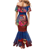 Proud of Samoa Family Matching Mermaid Dress and Hawaiian Shirt Ula Nifo with Samoa 685 and Hibiscus Tapa Tribal Pattern LT03 - Polynesian Pride