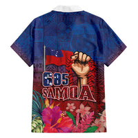 Proud of Samoa Family Matching Off Shoulder Maxi Dress and Hawaiian Shirt Ula Nifo with Samoa 685 and Hibiscus Tapa Tribal Pattern LT03 - Polynesian Pride