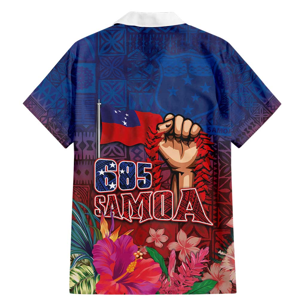 Proud of Samoa Family Matching Off Shoulder Short Dress and Hawaiian Shirt Ula Nifo with Samoa 685 and Hibiscus Tapa Tribal Pattern LT03 - Polynesian Pride