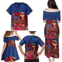Proud of Samoa Family Matching Puletasi and Hawaiian Shirt Ula Nifo with Samoa 685 and Hibiscus Tapa Tribal Pattern LT03 - Polynesian Pride