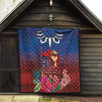 Proud of Samoa Quilt Ula Nifo with Samoa 685 and Hibiscus Tapa Tribal Pattern