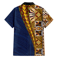 Samoan Siapo Family Matching Puletasi and Hawaiian Shirt Tatau Pattern Half Style LT03 - Polynesian Pride