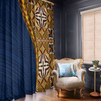Samoan Siapo Window Curtain Tatau Pattern Half Style LT03 - Polynesian Pride