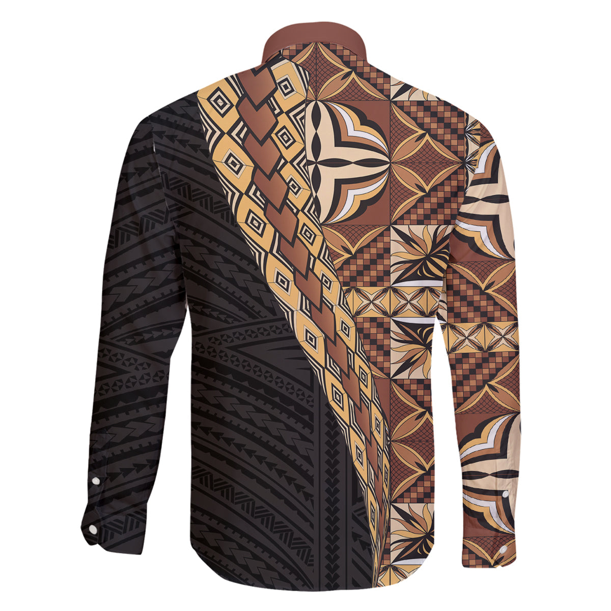 Samoan Siapo Family Matching Off Shoulder Short Dress and Hawaiian Shirt Tatau Pattern Half Style Retro Mode LT03 - Polynesian Pride