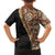 Samoan Siapo Family Matching Short Sleeve Bodycon Dress and Hawaiian Shirt Tatau Pattern Half Style Retro Mode LT03