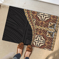 Samoan Siapo Rubber Doormat Tatau Pattern Half Style Retro Mode LT03 - Polynesian Pride