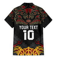Custom New Zealand Rugby Family Matching Mermaid Dress and Hawaiian Shirt Black Fern Maori Tribal Pattern LT03 - Polynesian Pride