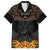 Custom New Zealand Rugby Family Matching Short Sleeve Bodycon Dress and Hawaiian Shirt Black Fern Maori Tribal Pattern LT03 Dad's Shirt - Short Sleeve Black - Polynesian Pride