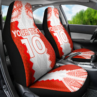 Custom Tonga Rugby Car Seat Cover Ikale Tahi Ngatu Tribal Pattern LT03 - Polynesian Pride